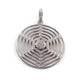 1 Pc Pave Diamond Round Designer Pendant -925 Sterling Silver -Necklace Pendant 40mmx36mm PD1432 - Tucson Beads