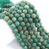 1 Strand Amazonite, Best Quality , High Quality , Faceted Round  Balls Beads -8mm- 8 Inches BR03995