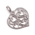 1 Pc Antique Finish Pave Diamond Heart Pendant - 925 Sterling Silver- Love Necklace Pendant 40mmx42mm PD1447