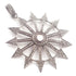 1 Pc Pave Diamond Center In Rosecut Diamond Arrow Wheel Pendant- 925 Sterling Silver - Necklace Pendant 53mmx48mm PD1164