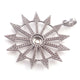 1 Pc Pave Diamond Center In Rosecut Diamond Arrow Wheel Pendant- 925 Sterling Silver - Necklace Pendant 53mmx48mm PD1164 - Tucson Beads