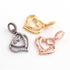 1 Pc Pave Diamond Heart Charm Pendant, 925 Sterling Silver, Rose & Yellow Gold Vermeil Heart Pendant Pave Diamond Jewelry 19mmx17mm You Choose PDC000441