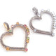 1 Pc Pave Diamond Multi Tourmaline & Moonstone Heart Pendant - 925 Sterling Silver- Vermeil- Love Pendant PD1173 - Tucson Beads
