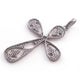 1 Pc Antique Finish Pave Diamond Designer Cross Pendant - 925 Sterling Silver- Necklace Pendant 54mmx37mm PD1449 - Tucson Beads