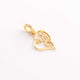 1 Pc Pave Diamond Heart Charm Pendant, 925 Sterling Silver, Rose & Yellow Gold Vermeil Heart Pendant Pave Diamond Jewelry 19mmx13mm You Choose PDC000439 - Tucson Beads