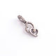 1 Pc Pave Diamond Heart Charm Pendant, 925 Sterling Silver, Rose & Yellow Gold Vermeil Heart Pendant Pave Diamond Jewelry 17mmx10mm You Choose PDC000444 - Tucson Beads
