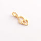 1 Pc Pave Diamond Heart Charm Pendant, 925 Sterling Silver, Rose & Yellow Gold Vermeil Heart Pendant Pave Diamond Jewelry 18mmx11mm You Choose PDC000436 - Tucson Beads