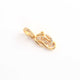 1 Pc Pave Diamond Fancy Charm Pendant, 925 Sterling Silver, Rose & Yellow Gold Vermeil Fancy Pendant Pave Diamond Jewelry 17mmx10mm You Choose PDC000446 - Tucson Beads