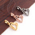 1 Pc Pave Diamond Heart Charm Pendant, 925 Sterling Silver, Rose & Yellow Gold Vermeil Heart Pendant Pave Diamond Jewelry 16mmx14mm You Choose PDC000437