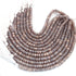1  Strand  Gray Moonstone Silver Coated Faceted Rondelles -Gemstone Beads 7mm 8 Inches BR03969