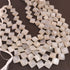 1 Strand White Moonstone Faceted Briolettes -Square Shape Gemstone Beads - 14mm-- 10 Inches BR03964