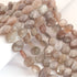 1 Strand Gray Moonstone Faceted Briolettes -Oval Shape Gemstone Beads - 13mm-18mm-- 10.5 Inches BR04020