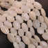 1 Strand White Moonstone Faceted Briolettes -Oval Shape Gemstone Beads - 10mm-17mm-- 10.5 Inches BR04018