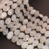 1 Strand White Moonstone Faceted Briolettes -Oval Shape Gemstone Beads - 13mm-15mm-- 10 Inches BR04015