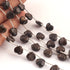 1 Strand  Black Jasper Smooth Briolettes -Heart Shape Gemstone Beads -9mm-  9 Inches BR04027