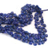 1 Strand Lapis Faceted Briolettes -Heart Shape Gemstone Beads 10mm-12mm-  8 Inches BR03966