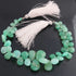 1  Strand Crysoprase Faceted Briolettes  -Pear Shape  Briolettes  7mmx6mm-18mmx13mm  8 Inches BR03498