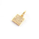 1 Pc Pave Diamond Square Charm Pendant, 925 Sterling Yellow Gold Vermeil Pendant, Pave Diamond Jewelry 18mmx10mm PDC0066 - Tucson Beads