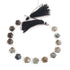 1 Strand Labradorite Faceted Briolettes -Clover Shape Gemstone Beads -9mm-  8 Inches BR4509
