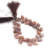 1 Strand  Chocolate Moon Stone Faceted Briolettes -Pear Shape Gemstone Beads -10 mm- 7 Inches BR4530