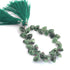 1 Strand Emerald Faceted Briolettes -Pear Shape Gemstone Beads -9 mm- 7 Inches BR4528