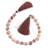 1 Strand  Chocolate Moon Stone Faceted Briolettes -Heart Shape Gemstone Beads -8mm-  8 Inches BR4523