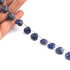 1 Strand Lapis Faceted Briolettes -Heart Shape Gemstone Beads -12mm-  9 Inches BR04020
