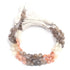 1 Stand Multi Moon Stone Gemstone Faceted Heart Shape  Briolettes 6mm-7mm 8 Inches BR1051