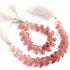 1 Strand Strawberry Faceted  Tear  Drop Briolettes  -Semi Precious  Briolettes - Gemstone Beads 12mm -7 Inches BR4502