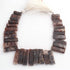 1  Strand Brown Jasper Faceted  Rectangle Briolettes  --13mmx8mm-30mmx9mm -8.5 Inches BR01588
