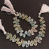 1 Strand Multi Aquamarine Faceted Briolettes -Pear Shape Gemstone Beads -10 mm- 7 Inches BR04019