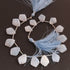 1   Strand Natural Chalcedony Smooth Briolettes  -Fancy Shape Briolettes -Gemstone Beads- 18mm-13mm - 9 Inches BR4505
