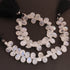 1 Strand White Rainbow Moonstone Faceted Briolettes -Pear Shape Gemstone Beads -11 mm- 12mm-7 Inches BR4517