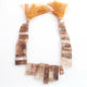 1  Strand  Golden Rutile Faceted Briolettes -Rectangle Shape  Briolettes - 10mmx7mm-32mmx7mm 9 Inches BR0943 - Tucson Beads