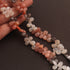 1 Stand Multi Moon Stone Gemstone Faceted Pear Shape  Briolettes 6mm-7mm 8 Inches BR1023