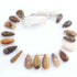 1 Strand Multi Jasper Smooth  Briolettes -Pear Shape  Briolettes  21mmx9mm-24mmx11mm- 9.5 Inches BR0423