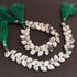 1 Strand Moss Agate Faceted Briolettes -Pear Shape Gemstone Beads -10 mm- 7 Inches BR4531