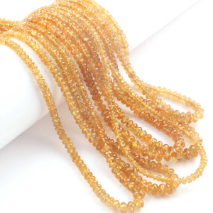 1 Long Strand Fanta Garnet Faceted Roundelles -Semi Precious Gemstone Roundelles Beads 3mm-5mm-16Inches-BR03242 - Tucson Beads