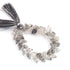 1 Strand Black Rutile Faceted Briolettes -Tear Drop Gemstone Beads -11 mm- 7Inches BR4525