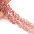 1 Strand Strawberry Faceted Briolettes -Heart Shape Gemstone Beads -7mm-  7 Inches BR4521