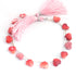 1 Strand  Red Agate Smooth Briolettes -Heart Shape Gemstone Beads -9mm-  8 Inches BR4525