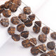 1 Strand Brown Tiger Eye Smooth Carving Briolettes -Heart Shape Briolettes -16mmx16mm-17mmx17mm - 9 Inches BR0428 - Tucson Beads