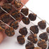 1 Strand Brown Tiger Eye  Carving Briolettes -Heart Shape Briolettes -16mmx16mm-17mmx17mm - 9 Inches BR0428