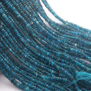 1 Strand Neon Apatite Faceted Rondelles Neon Apatite Beads - Semi Precious Gemstone beads- 3mm-5mm 13.5 Inches BR03251 - Tucson Beads