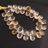 1 Strand Shaded Lamon Quartz Faceted Briolettes -Pear Shape Gemstone Beads -11 mm-x8mm  7 Inches BR4514