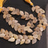 1 Strand Golden Rutile Faceted Briolettes -Tear Drop Gemstone Beads -12mm- 13mm-7Inches BR4528