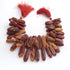 1 Strand Mookaite Smooth Briolettes - Pear Shape Briolettes  21mmx9mm-34mmx9mm 9.5 Inches BR0401