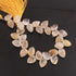 1 Strand  Golden Rutile Faceted Briolettes -Pear Shape Gemstone Beads -11 mm- 7 Inches BR4516