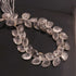 1 Strand Black Rutile Faceted Briolettes -Pear Shape Gemstone Beads -5 mm-  7 Inches BR4512