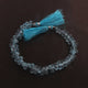 1 Strand Blue Topaz Faceted Briolettes -Tear Shape  Briolettes  8mmx5mm-10mmx7mm  8 Inches BR03239 - Tucson Beads